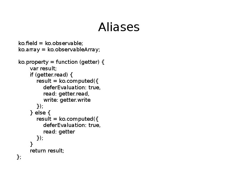 Aliases