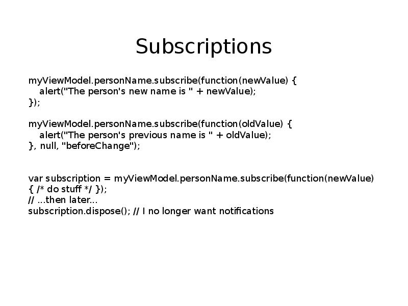 Subscriptions