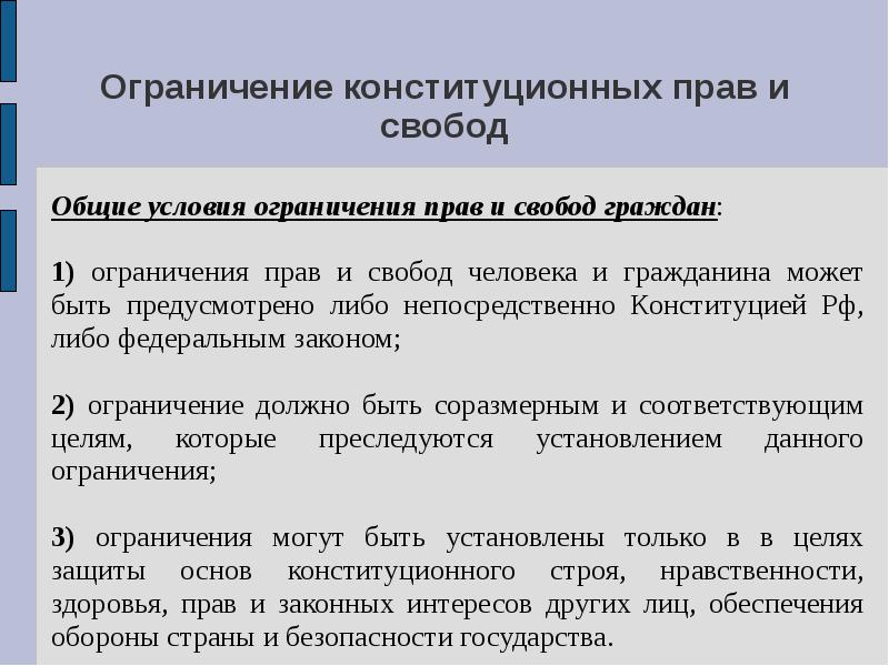 Конституционные права и обязанности граждан рф презентация