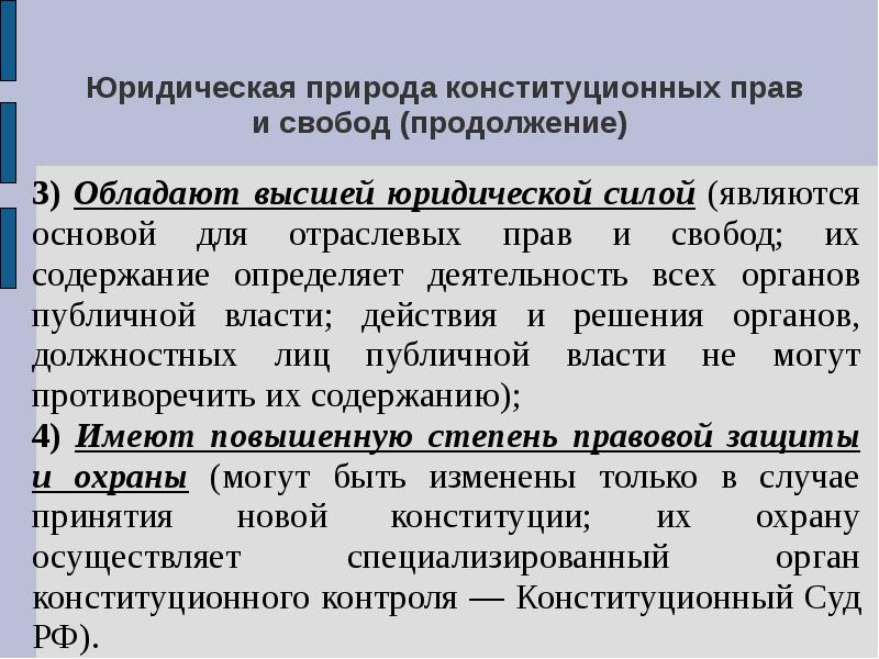 Конституционные гарантии прав и свобод человека и гражданина презентация