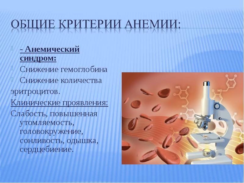 Дифференциальная диагностика анемий презентация
