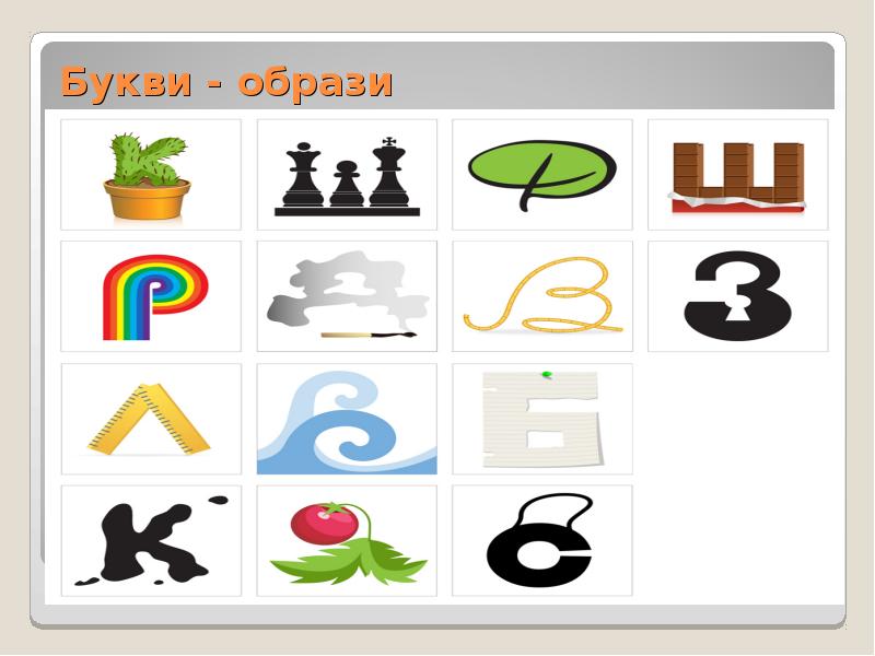 Букви - образи Букви - образи