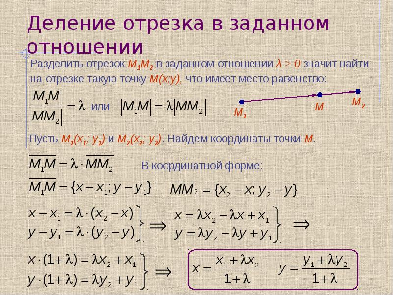 Уравнение прямой в отрезках