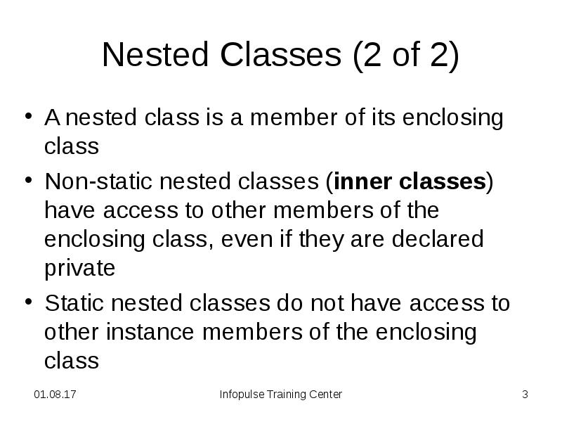 Nested class java