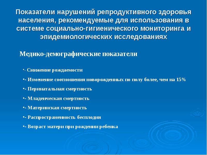 Репродуктивное здоровье населения презентация