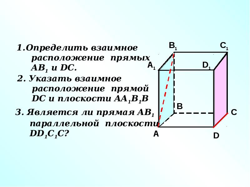 Укажите чертеж скрещивающихся прямых