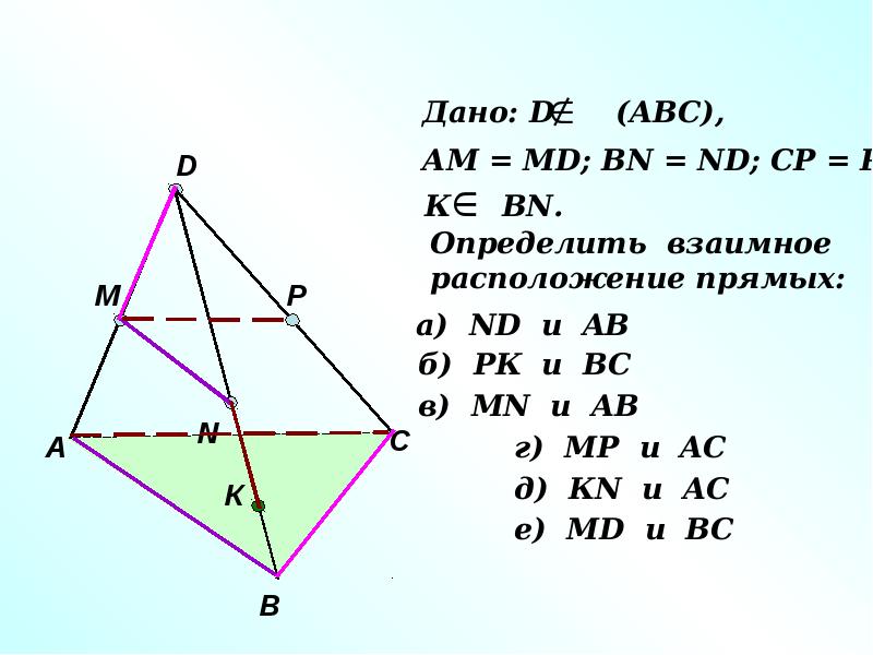 Определить взаимное. Определить взаимное расположение прямых ND И ab. Определите взаимное расположение ND И ab. Определить взаимное расположение прямой и плоскости (АВС). Тетрайды расположение прямых.