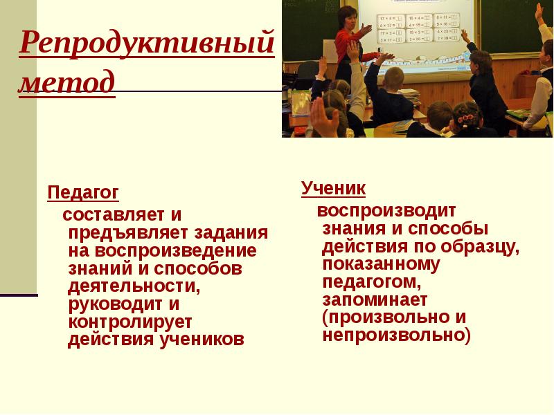 Репродуктивный метод исследования