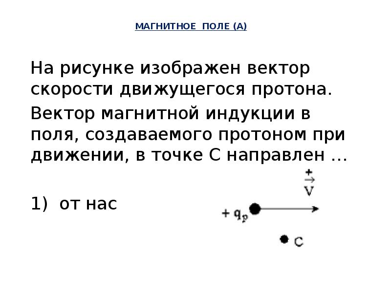 На рисунке изображен вектор скорости движущегося