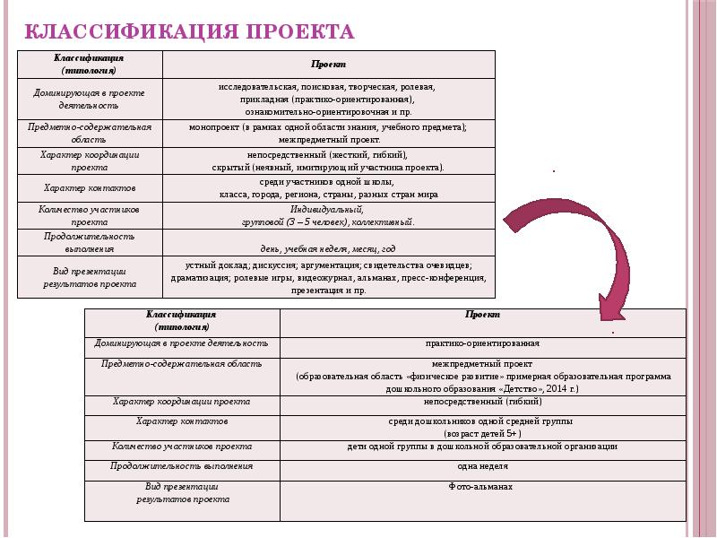 Какие существуют типы проектов по предметно содержательной области тест