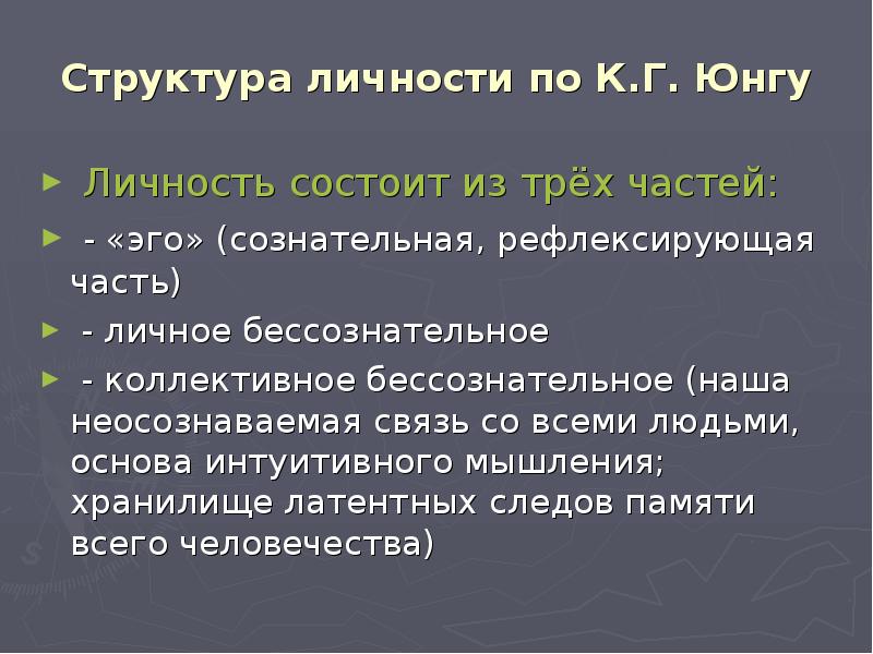 Юнг теория личности презентация