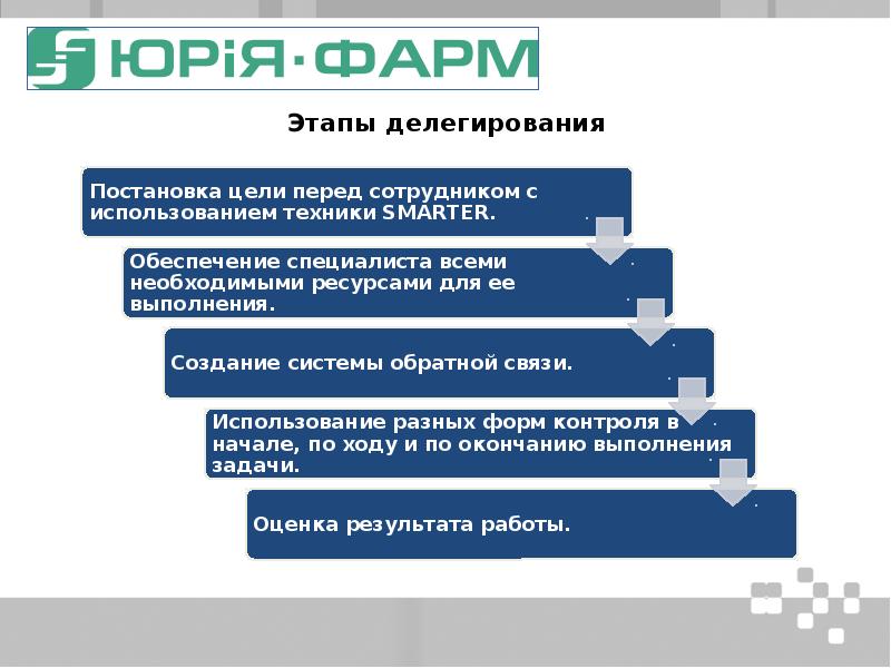 Этапы делегирования презентация