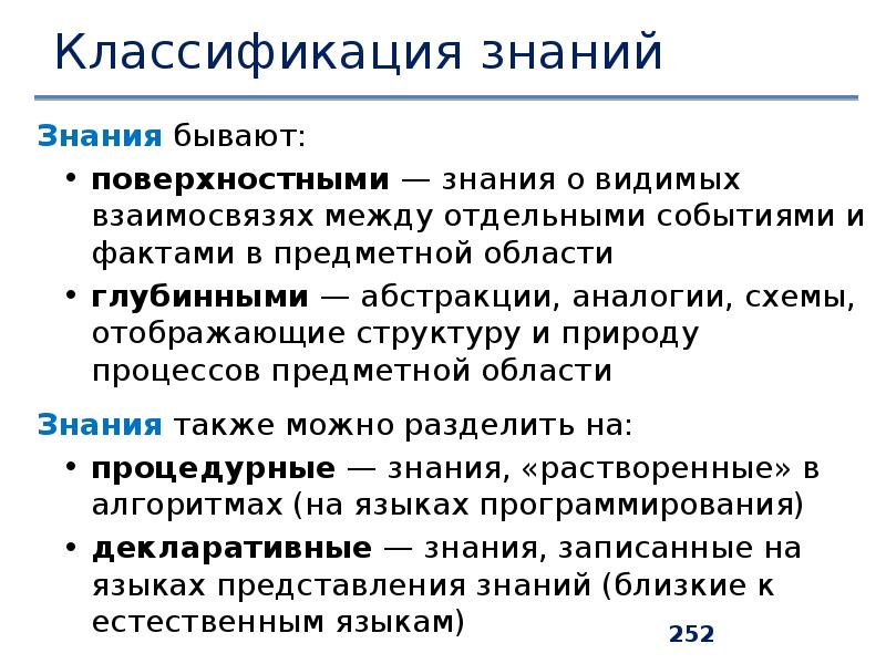 Абстракции аналогии схемы отображающие структуру и процессы в предметной области это знания