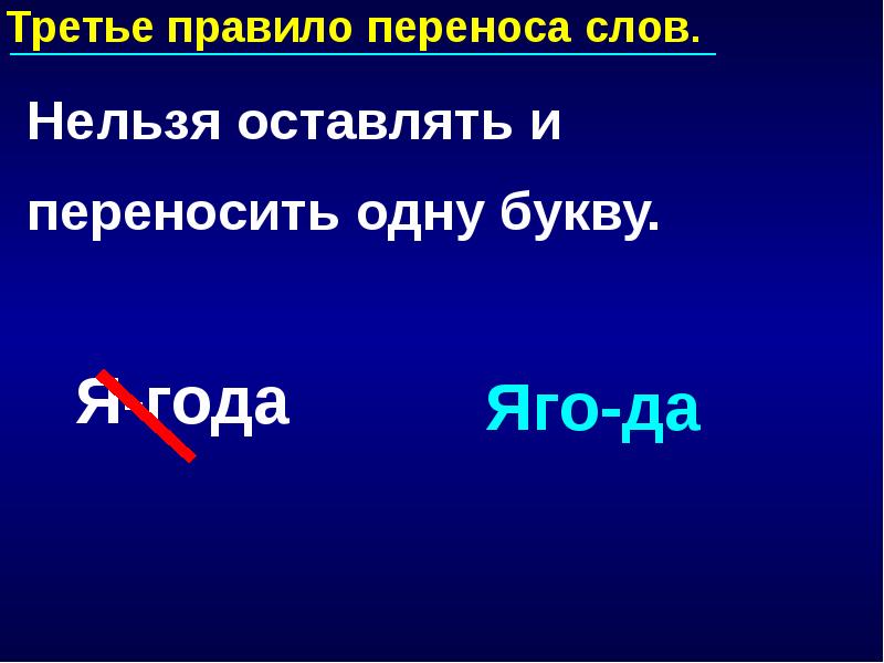 Основной перенос. Правила переноса. Одну букву нельзя переносить н. Как переносить одну букву. Правила переноса слов 1 класс презентация.