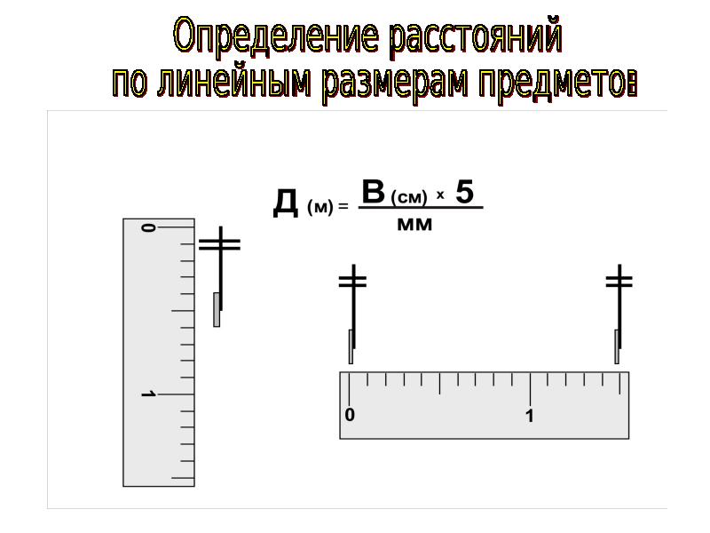 2 измерение. Определение расстояния по линейным размерам предметов. Определение расстояния по линейным размерам. Способы измерения расстояний по линейным размерам предметов. Линейные Размеры предметов.