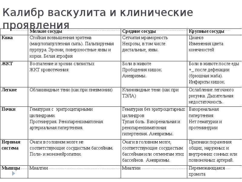 Васкулиты классификация диагностика симптомы