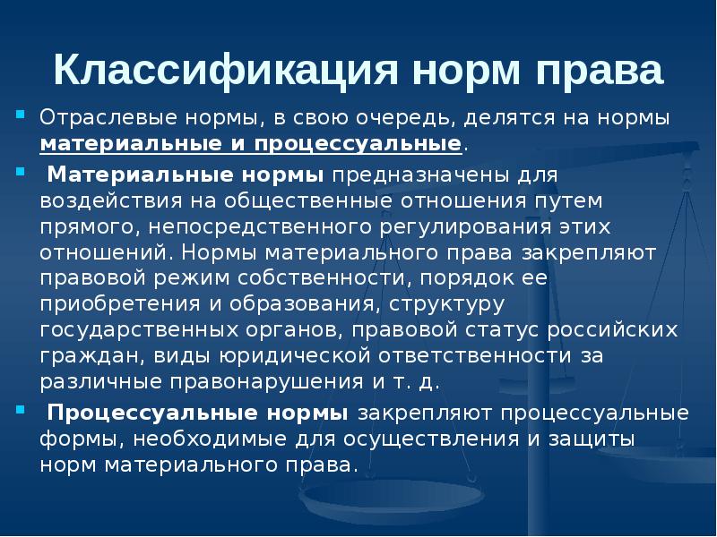 Классификация норм права презентация