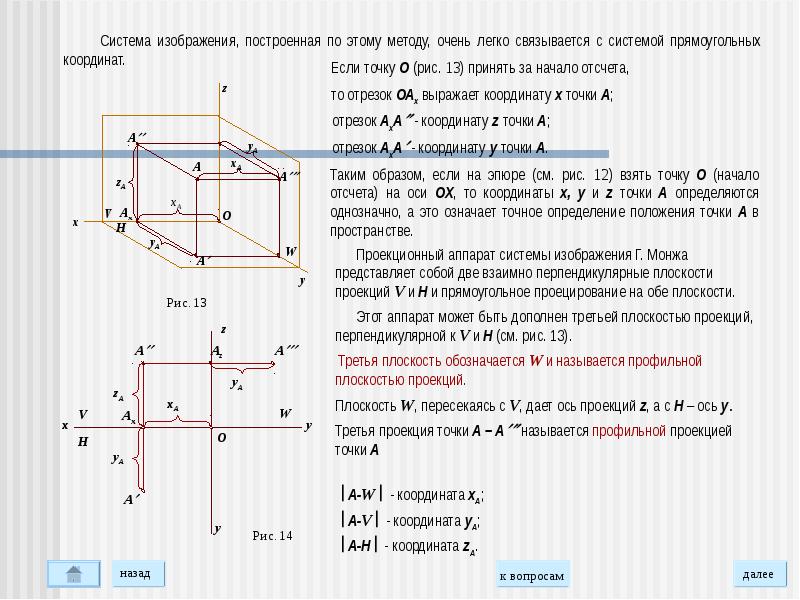 Сколько проекций. Начертательная геометрия оси координат. Координатный метод Начертательная геометрия. Координатные оси в начертательной геометрии. Координаты в начертательной геометрии.