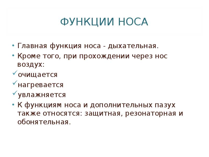 Относится все кроме. Функции носа человека. Главная функция носа. Основные функции носа. Главные функции носа.