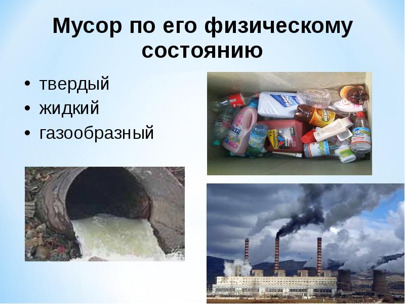 Газообразные промышленные отходы примеры