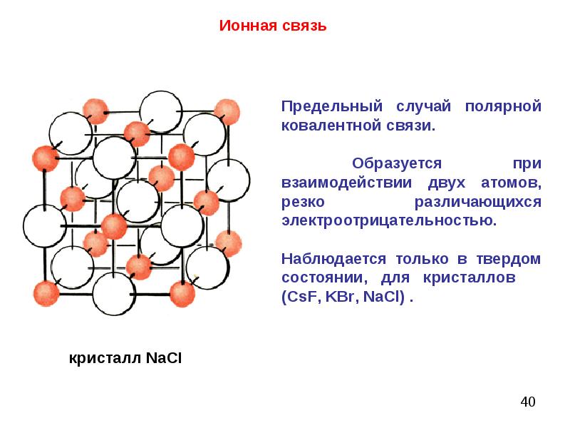 Химическая связь kbr схема