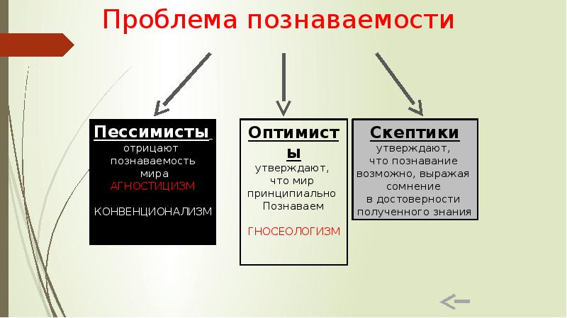 Проблемы познаваемости мира презентация