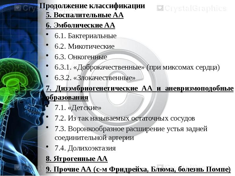 Аневризмы сосудов головного мозга презентация