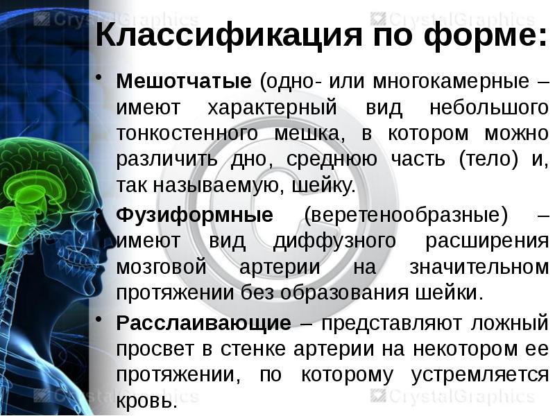 Аневризмы сосудов головного мозга презентация