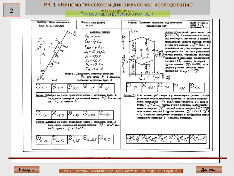 Расчет кинематических цепей презентация