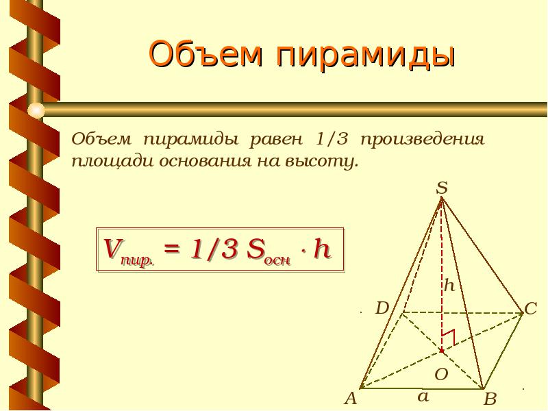 Пирамида объем