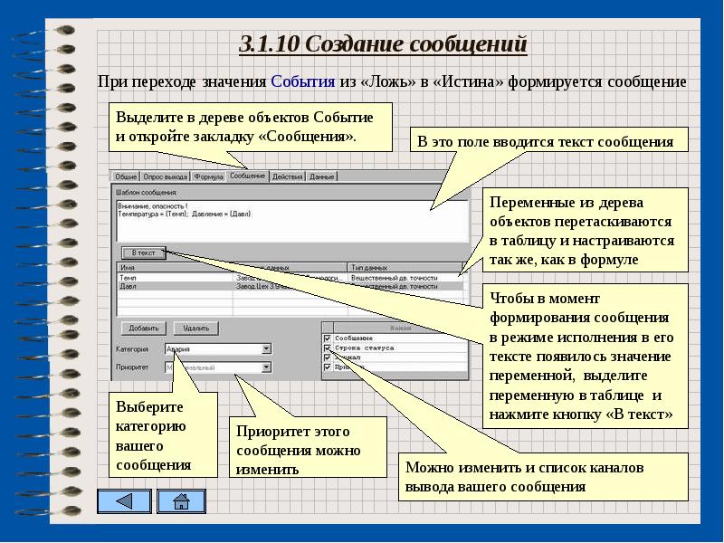 Формирование сообщений