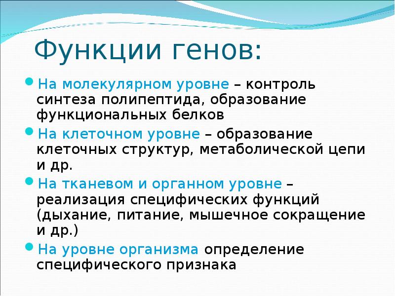 Современное представление о гене и геноме презентация