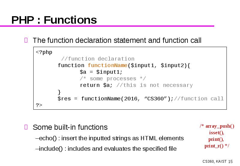 Built in functions