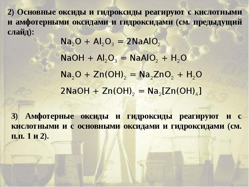 Амфотерные оксиды и гидроксиды презентация