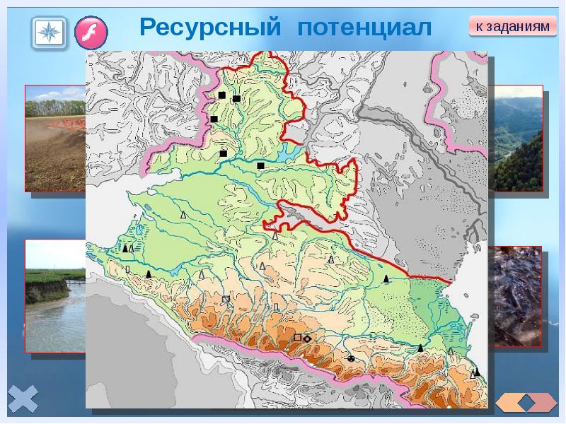 Европейский юг россии полезные ископаемые карта