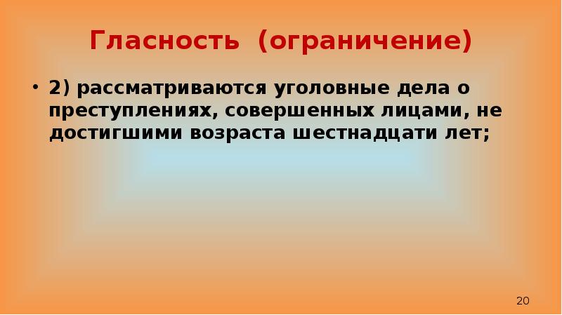 Гласность судебного разбирательства