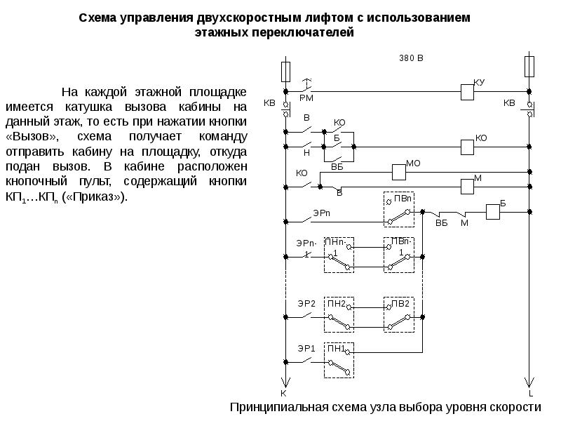 Этажный переключатель лифта схема