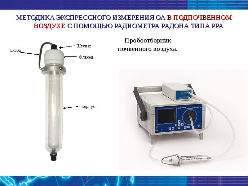 Методики воздух. Замер радона. Измерение радона в воздухе. Радиометра радона типа РРА. Комплект оборудования для мониторинга радона.