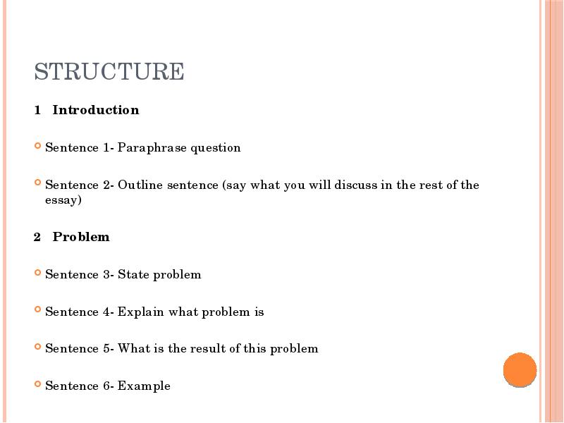 Outline sentence. Paraphrase the sentences. What is outline. Paraphrase these sentences.