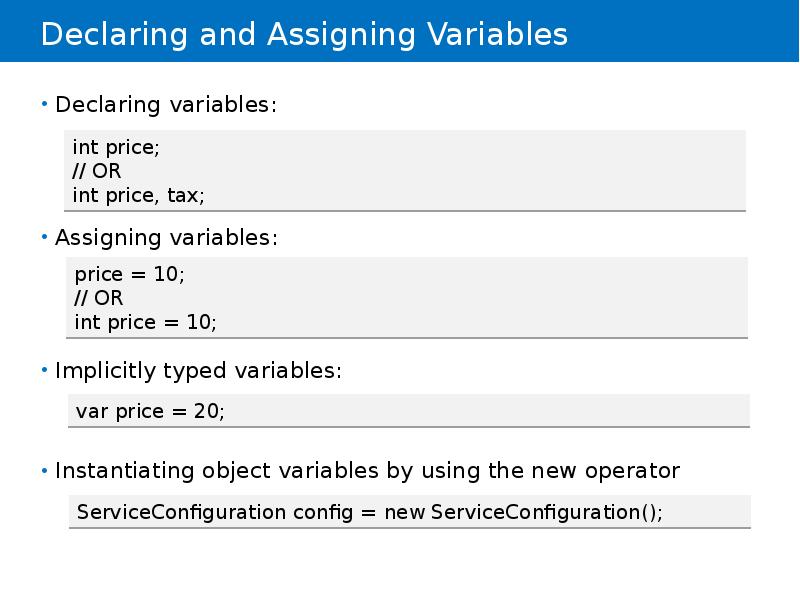 Implicitly typed. Declaring variables это. Assigning a variable. Ruby variables Declaration. Declaration and Assignment.