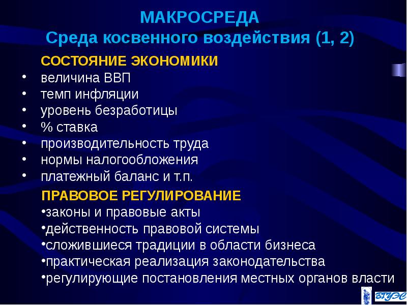 Прямые и косвенные приемы. Среда косвенного воздействия. Среда косвенного воздействия в менеджменте. Внешняя макросреда. Приемы косвенного воздействия в деятельности педагога.