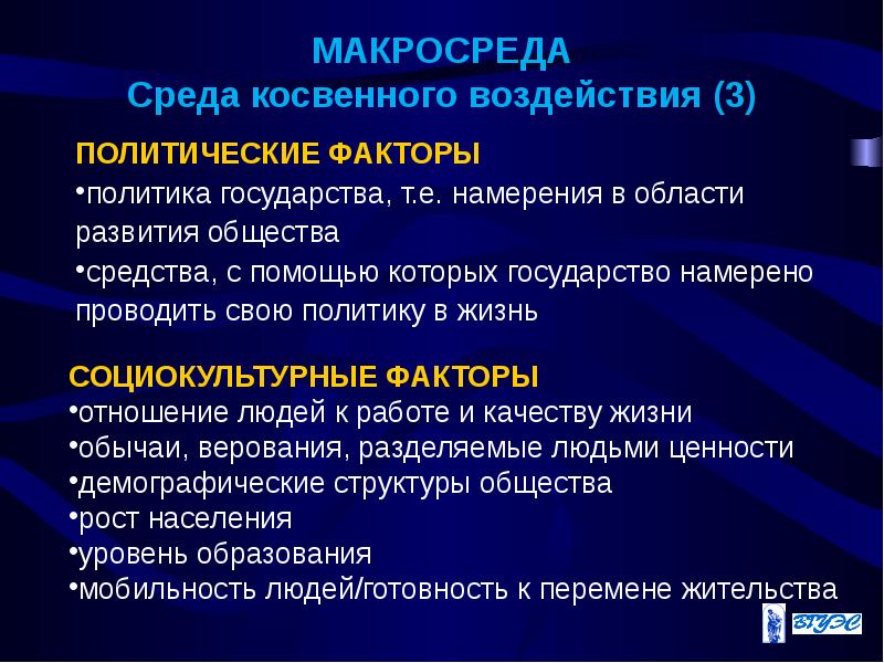 Политические факторы