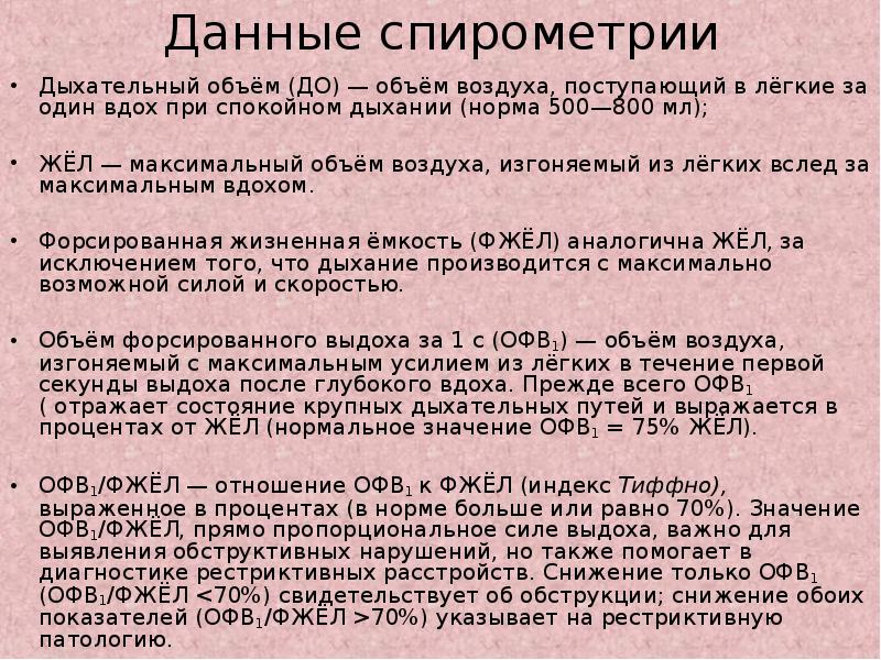 Презентация по спирометрии