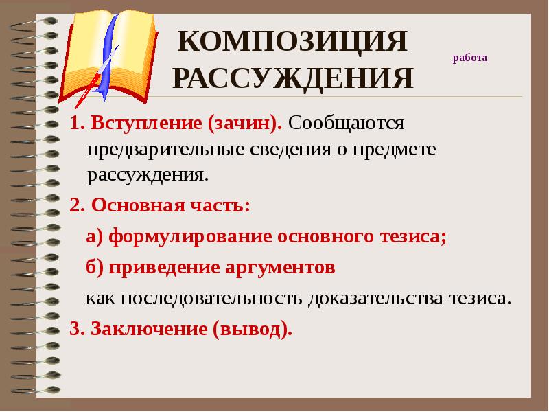 Сочинение рассуждение презентация