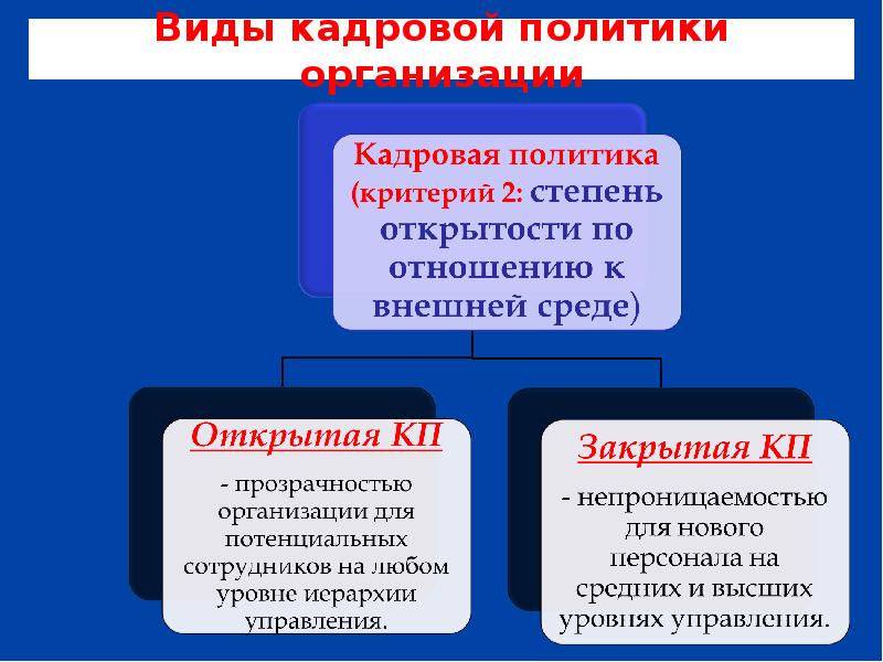 Элементы кадровой политики презентация