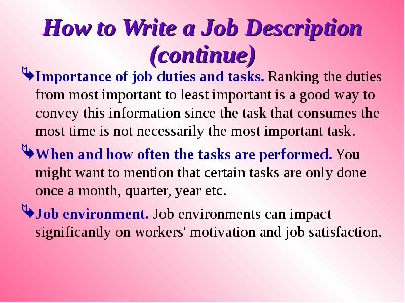 Important job. Job Analysis and job description. Job Duties. It jobs and Duties презентация.