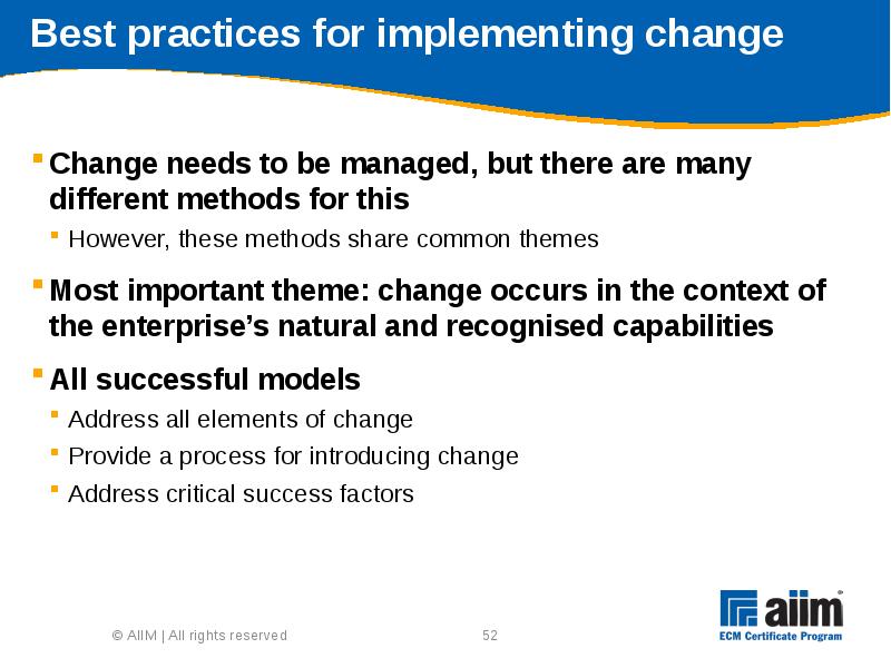 best practices for implementing the project presentation