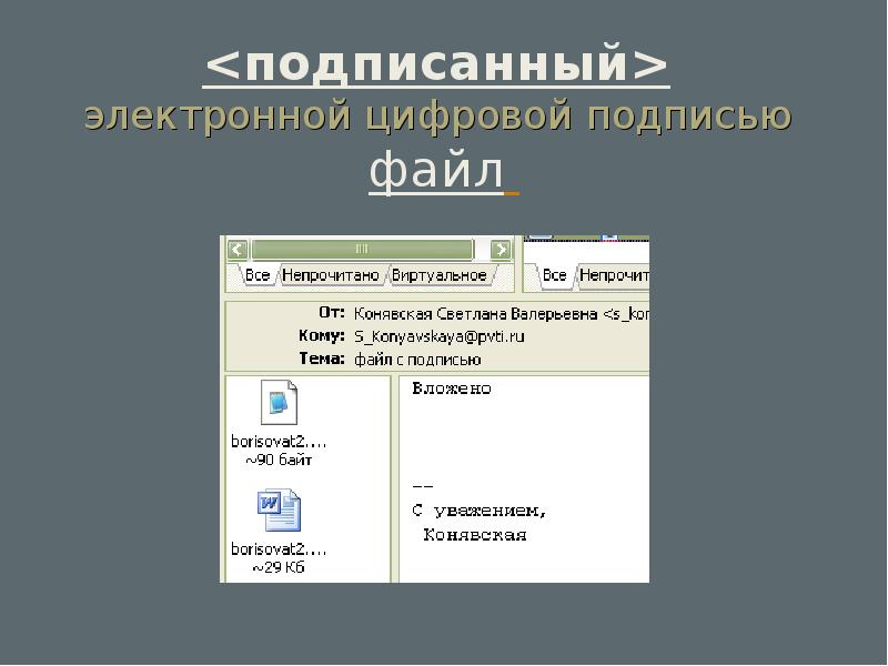 Электронная цифровая подпись презентация