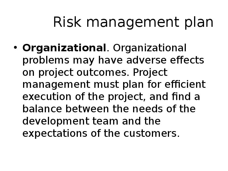 Risk statement