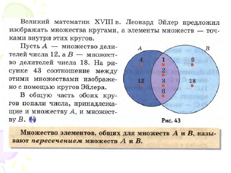 Отношения множеств